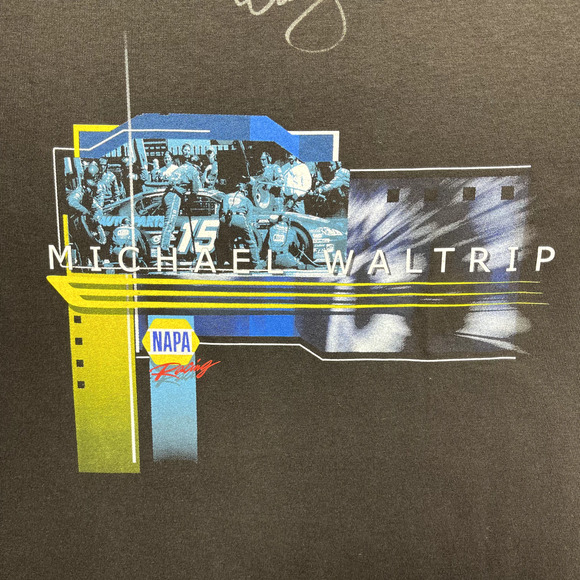 Michael Waltrip Autographed Shirt Mens Size Large Chase Authentics Nascar Napa - Picture 2 of 9